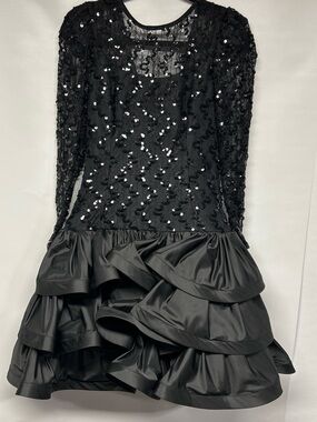 Julie Duroche for After Five Saks Fifth Avenue Black Evening Dress Label